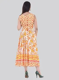 Stylish Cotton Printed  A-Line Dress For Women-thumb2