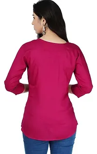 Stylish Viscose Rayon Pink Top For Women-thumb1