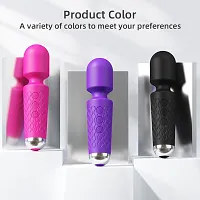 Personal Electric Body Massager 20+ Vibration Modes, Rechargeable, Handheld, Cordless, Waterproof, for Women and Men, Flexible Head for Targeted Compression (Multi) (purple)-thumb1