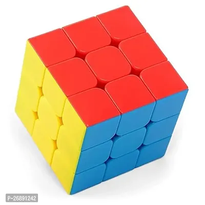 Rubik Cubes 3x3 High Speed Sticker Less Magic Puzzle Cube Game Toy (3x3)-thumb0
