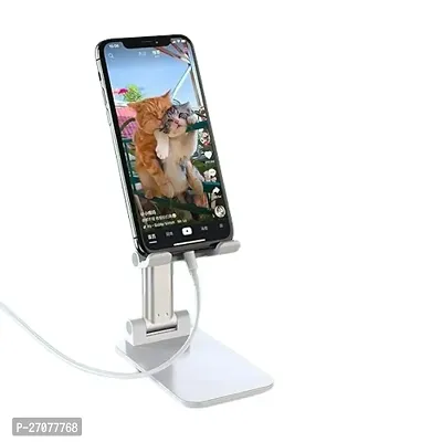 Cell Phone Stand, Adjustable Cell Phone Stand, Foldable Portable Desktop Stand, Phone Holder Stand for Desk Sturdy Aluminum Metal Stand-thumb0