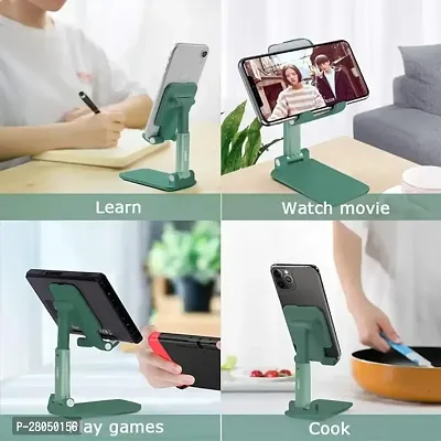 Adjustable Cell Phone Stand, Foldable Portable Phone Stand Phone Holder for Desk, Desktop Tablet Stand Compatible with Mobile Phone-thumb3