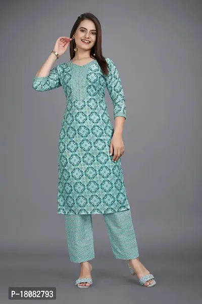 Women's Rayon Straight Kurti Casual Office Formal Round Neck Kurti for Women