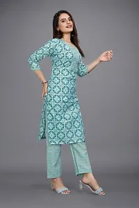 Women's Rayon Straight Kurti Casual Office Formal Round Neck Kurti for Women-thumb1