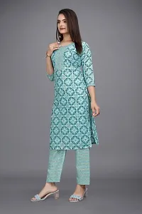 Women's Rayon Straight Kurti Casual Office Formal Round Neck Kurti for Women-thumb2