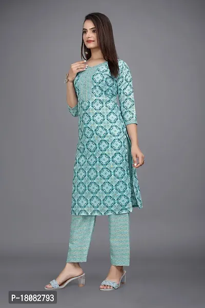 Women's Rayon Straight Kurti Casual Office Formal Round Neck Kurti for Women-thumb3