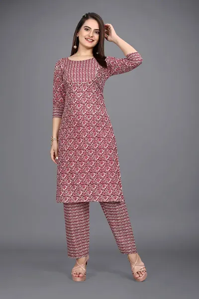 Women's Straight Kurti, Casual Office Formal Round Neck Kurti for Women