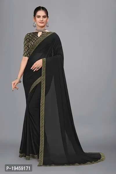 Women's  Georgette Saree With Un-stitched Jacquard Blouse-thumb0