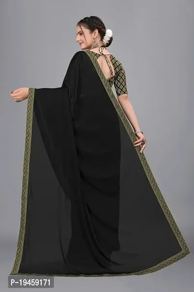 Women's  Georgette Saree With Un-stitched Jacquard Blouse-thumb4