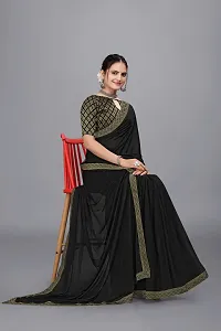 Women's  Georgette Saree With Un-stitched Jacquard Blouse-thumb1