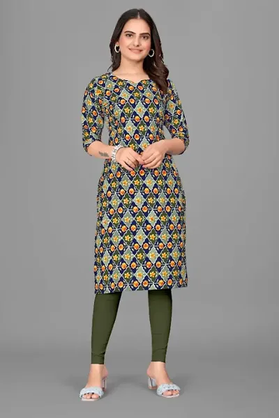 Stylish Crepe Printed Exclusive Designer Kurta