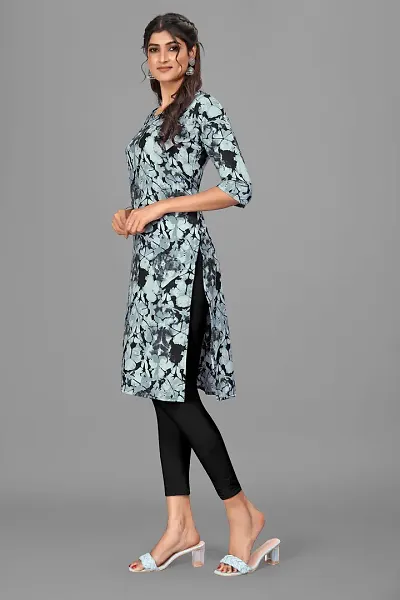 Stylish Crepe Printed A-Line Kurtis