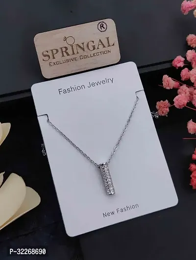 Stylish Korean Chain Pendant Necklace-thumb0