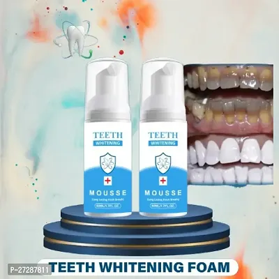 Teeth Whitening Foam Toothpaste Mousse with Fluoride Deeply Clean Gums Remove Stains-60ml-thumb0