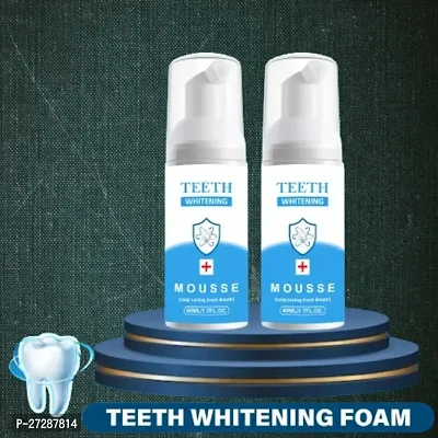 Teeth Whitening Foam Toothpaste Mousse with Fluoride Deeply Clean Gums Remove Stains-60ml