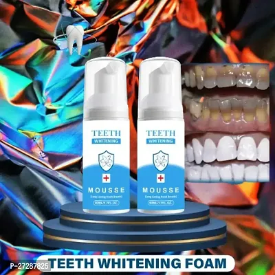 Teeth Whitening Foam Toothpaste Mousse with Fluoride Deeply Clean Gums Remove Stains-60ml-thumb0