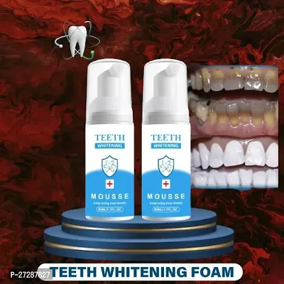 Teeth Whitening Foam Toothpaste Mousse with Fluoride Deeply Clean Gums Remove Stains-60ml-thumb0