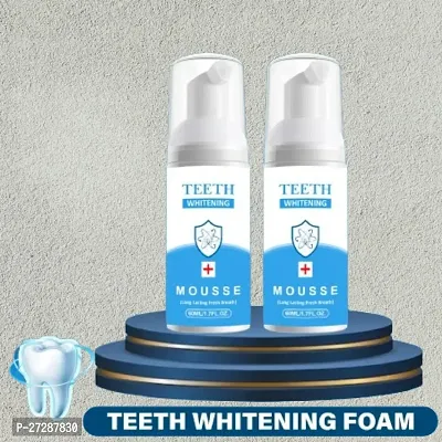 Teeth Whitening Foam Toothpaste Mousse with Fluoride Deeply Clean Gums Remove Stains-60ml-thumb0