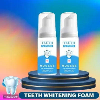 Teeth Whitening Foam Toothpaste Mousse with Fluoride Deeply Clean Gums Remove Stains-60ml-thumb0