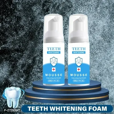 Teeth Whitening Foam Toothpaste Mousse with Fluoride Deeply Clean Gums Remove Stains-60ml-thumb0