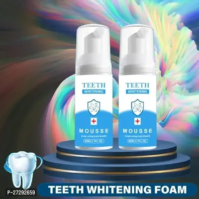 Teeth Whitening Foam Toothpaste Mousse with Fluoride Deeply Clean Gums Remove Stains-60ml-thumb0