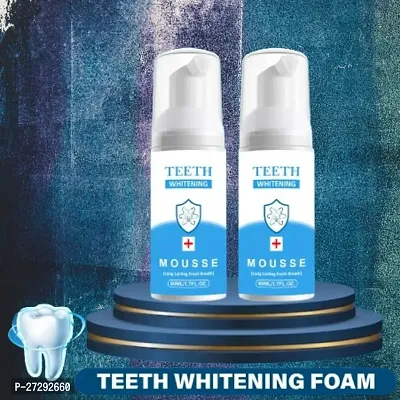 Teeth Whitening Foam Toothpaste Mousse with Fluoride Deeply Clean Gums Remove Stains-60ml-thumb0