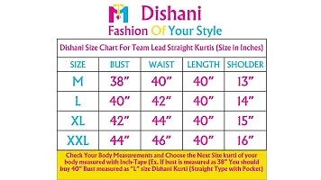 Dishani Cotton Kurtis for Women with Pocket, 3/4th Sleevs  Knee Length, Fine Prints Pure Cotton | Stylish  Trendy Straight Kurtis -(Multicolor, DFI_TL_625_P)-thumb2