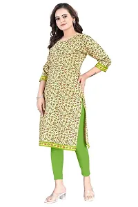 Dishani Cotton Kurtis for Women with Pocket, 3/4th Sleevs  Knee Length, Fine Prints Pure Cotton | Stylish  Trendy Straight Kurtis -(Multicolor, DFI_TL_625_P)-thumb4