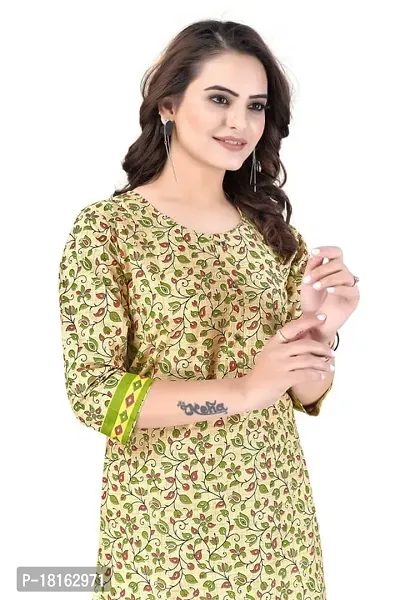 Dishani Cotton Kurtis for Women with Pocket, 3/4th Sleevs  Knee Length, Fine Prints Pure Cotton | Stylish  Trendy Straight Kurtis -(Multicolor, DFI_TL_625_P)-thumb4