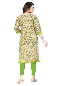 Dishani Cotton Kurtis for Women with Pocket, 3/4th Sleevs  Knee Length, Fine Prints Pure Cotton | Stylish  Trendy Straight Kurtis -(Multicolor, DFI_TL_625_P)-thumb1