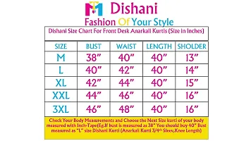 Dishani Anarkali Kurtis for Women, 3/4th Sleevs  Knee Length Fine Prints Pure Cotton | Stylish  Trendy Anarkali Kurtis -(Grey, DFI_FD_1006_P)-thumb2