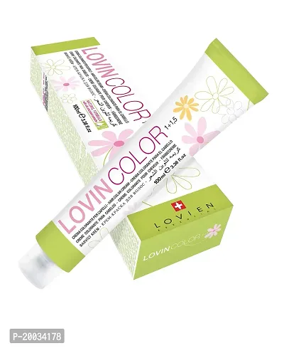 LOVIEN 9.1 Extra Light Ash Blonde Lovin Hair Color with Natural Plants Extracts of Aloe Vera,Olive Oil  Argan Oil-thumb0