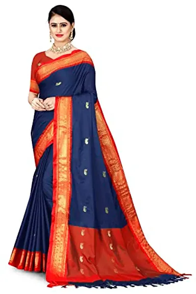 Traditional Silk Saree with Blouse piece For Women