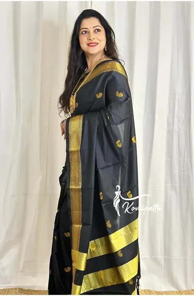 New In Cotton Silk Saree with Blouse piece