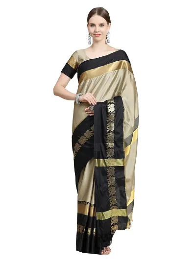 Traditional Silk Saree with Blouse piece For Women