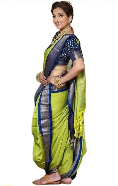 Trending Cotton Silk Saree with Blouse piece 