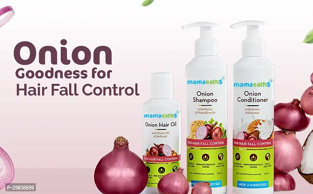 Mamaearth Anti Hair Fall Spa Range Hair Care Set: Onion Shampoo 250 Ml , Onion Conditioner 250 Ml and Onion Hair Oil 150 Ml-thumb3