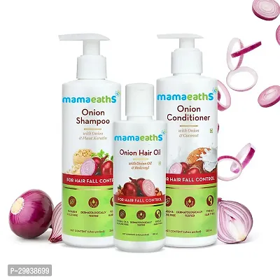 Mamaearth Anti Hair Fall Spa Range Hair Care Set: Onion Shampoo 250 Ml , Onion Conditioner 250 Ml and Onion Hair Oil 150 Ml-thumb4