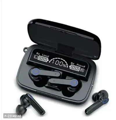 Stylish Black Bluetooth Wireless Earphones With Microphone-thumb0