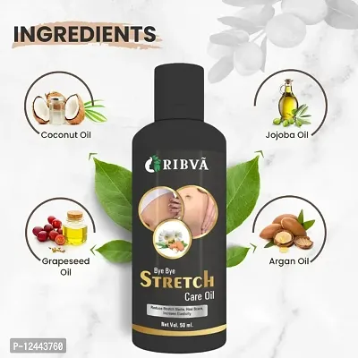 RIBVA present Stretch Marks Removal Oil - Natural Heal Pregnancy, Hip, Legs, Mark oil 50 ml pack of 1-thumb3