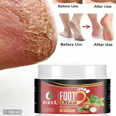 RIBVA Foot Care Cream For Rough, Dry and Cracked Heel | Feet Cream For Heel Repair |Healing  softening cream (50 gm.) Pack of 1-thumb0