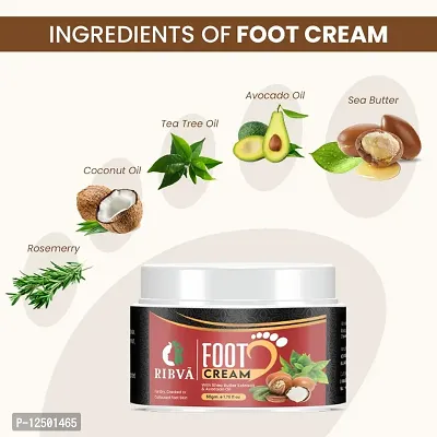 RIBVA Foot Care Cream For Rough, Dry and Cracked Heel | Feet Cream For Heel Repair |Healing  softening cream (50 gm.) Pack of 1-thumb2