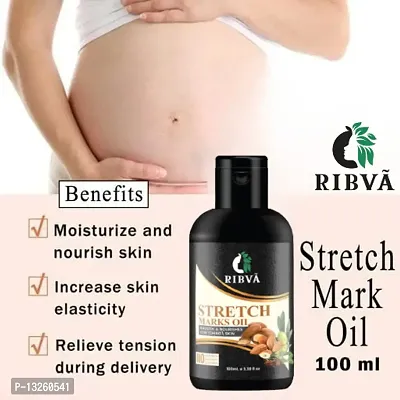 RIBVA present Stretch Marks Removal Oil - Natural Heal Pregnancy, Hip, Legs, Mark oil 100 ml pack of 1-thumb4