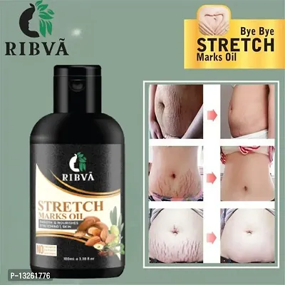 RIBVA present Stretch Marks Removal Oil - Natural Heal Pregnancy, Hip, Legs, Mark oil 100 ml pack of 1