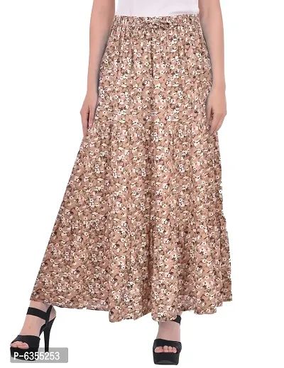 Fabulous Rayon Printed Skirts For Women And Girls-thumb0