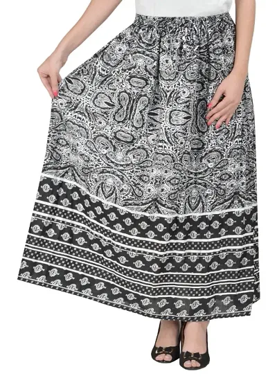 Stylish Rayon Printed Ethnic Skirts