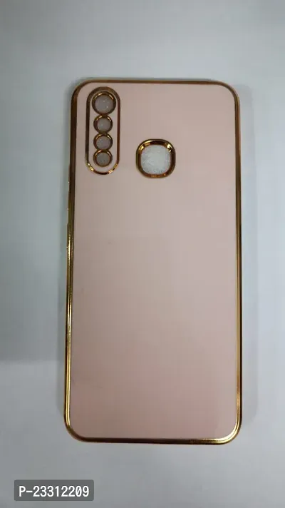 Mobile Back Cover For Vivo Y19 Pink Plastic