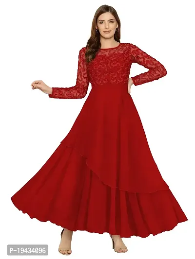 Stylish Women Georgette Long Dress