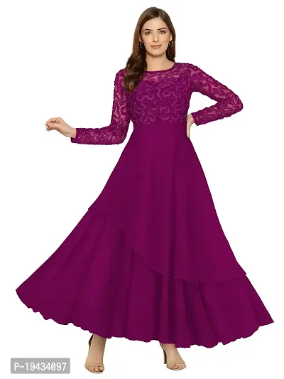 Stylish Women Georgette Long Dress-thumb0