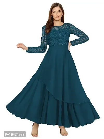 Stylish Women Georgette Long Dress-thumb0